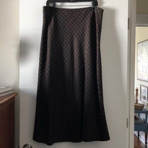 Rafael Wool Lined A- Skirt, Calf Length, Size 16